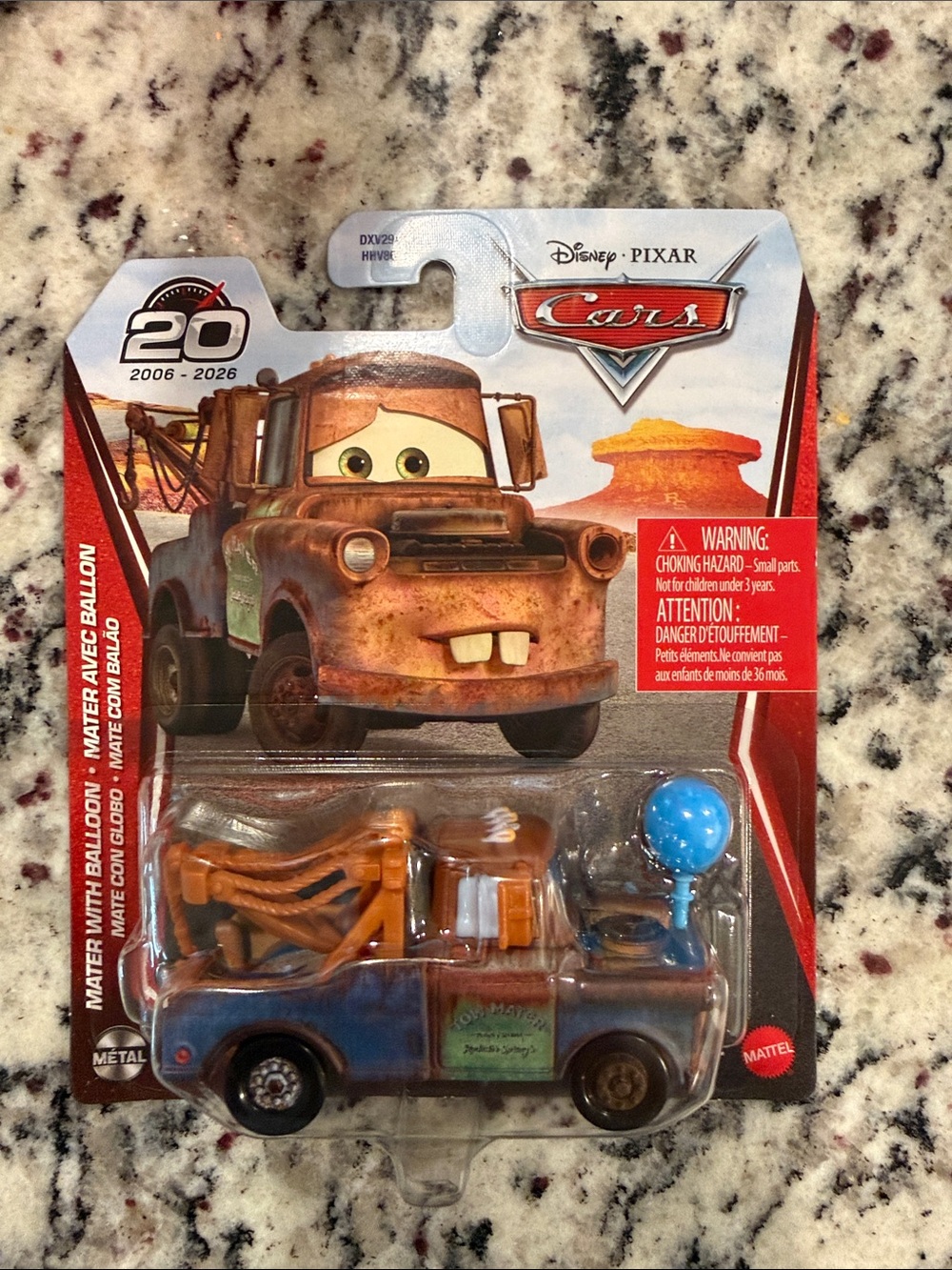 Disney Cars Die Cast Mater w/Balloon
